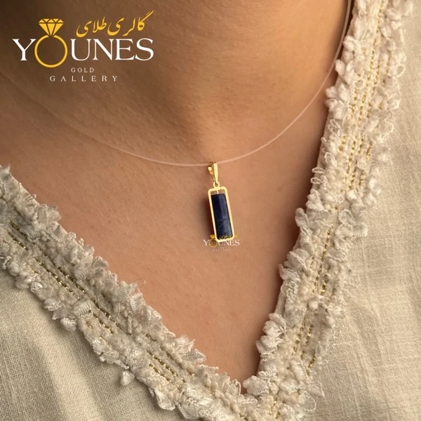 آویز طلا سنگ لاجورد آبی